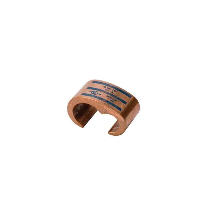 Heavy Duty Copper C Tap Grounding Connector for 4/0 to 1 AWG APPLICATIONS: Copper "C" Taps ensure positive, all around compression with low-resistance and high pull-out values. Made of high conductivity copper, they satisfy the requirements of NEC250-81 and 250-91 for connecting to the grounding electrode system. Rated 600 Volts.