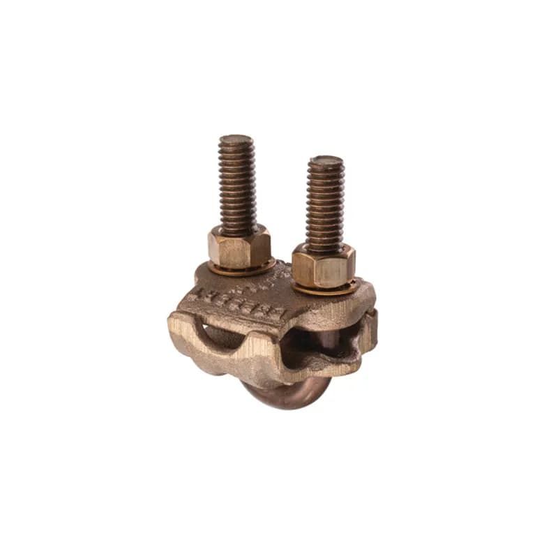 The NSI UC-102 Bronze Heavy Duty U-Bolt Clamp is designed to grip 1/2" rods and ground 1/4" IPS pipes in parallel or 90-degree positions with an easily adjusted, durably strong design. The high-copper-content alloy of the clamp provides excellent conductivity and heavy-duty strength, alongside the silicon bronze nuts and lockwashers. Use this U-bolt for demanding applications in harsh environments, including direct burial in earth or concrete. Stock products you can rely onâ€”stock NSI.