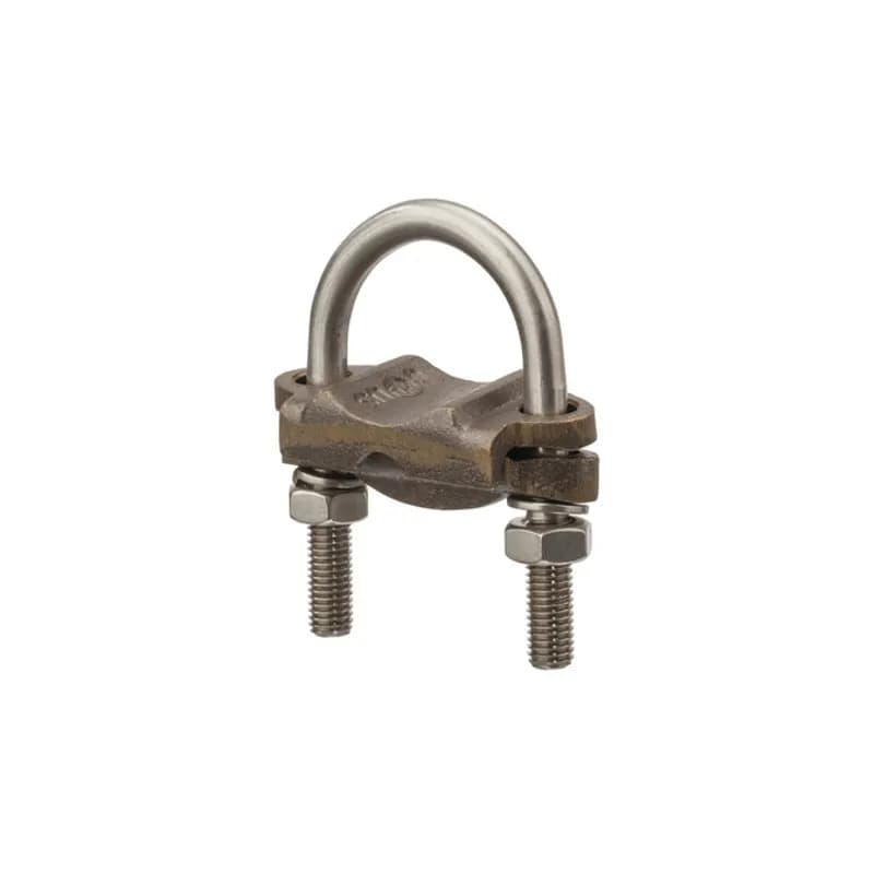 NSI Industries UC-121 - The NSI UC-121 Bronze Heavy Duty U-Bolt Clamp is designed to grip rods and ground 1-1/4" IPS pipes in parallel or 90-degree positions with an easily adjusted, durably strong design. The high-copper-content alloy of the clamp provides excellent conductivity and heavy-duty strength, alongside the silicon bronze nuts and lockwashers. Use this U-bolt for demanding applications in harsh environments, including direct burial in earth or concrete. UL Listed 467 for Grounding and Bonding. Stock products you can rely onâ€”stock NSI.