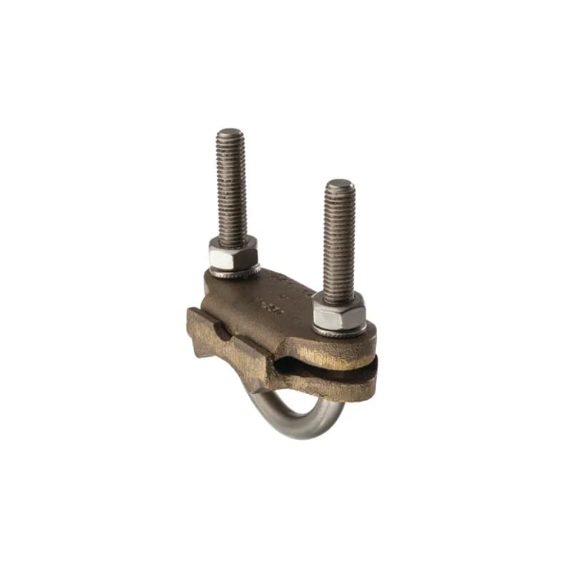 The NSI UC-127 Bronze Heavy Duty U-Bolt Clamp is designed to grip rods and ground 1-1/2" IPS pipes in parallel or 90-degree positions with an easily adjusted, durably strong design. The high-copper-content alloy of the clamp provides excellent conductivity and heavy-duty strength, alongside the silicon bronze nuts and lockwashers. Use this U-bolt for demanding applications in harsh environments, including direct burial in earth or concrete. UL Listed 467 for Grounding and Bonding. Stock products you can rely onâ€”stock NSI.