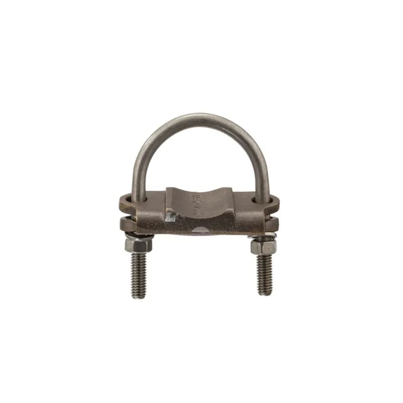 The NSI UC-132 Bronze Heavy Duty U-Bolt Clamp is designed to grip rods and ground 2" IPS pipes in parallel or 90-degree positions with an easily adjusted, durably strong design. The high-copper-content alloy of the clamp provides excellent conductivity and heavy-duty strength, alongside the silicon bronze nuts and lockwashers. Use this U-bolt for demanding applications in harsh environments, including direct burial in earth or concrete. UL Listed 467 for Grounding and Bonding. Stock products you can rely onâ€”stock NSI.