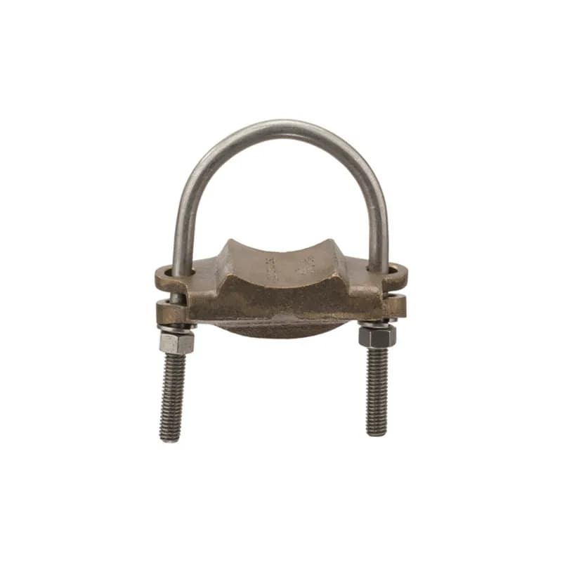 The NSI UC-138 Bronze Heavy Duty U-Bolt Clamp is designed to grip rods and ground 2-1/2" IPS pipes in parallel or 90-degree positions with an easily adjusted, durably strong design. The high-copper-content alloy of the clamp provides excellent conductivity and heavy-duty strength, alongside the silicon bronze nuts and lockwashers. Use this U-bolt for demanding applications in harsh environments, including direct burial in earth or concrete. UL Listed 467 for Grounding and Bonding. Stock products you can rely onâ€”stock NSI.