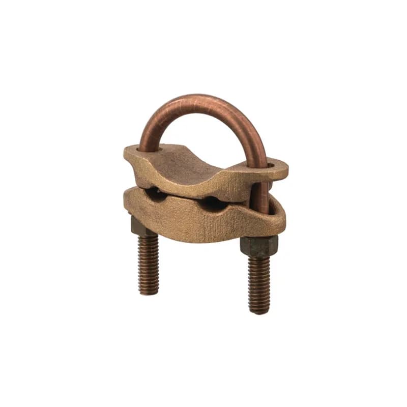 The NSI UC-221 Bronze Heavy Duty U-Bolt Clamp is designed to grip ground pipes with a 1-1/4" diameter in parallel or 90-degree positions with an easily adjusted, durably strong design. The high-copper-content alloy of the clamp provides excellent conductivity and heavy-duty strength, alongside the silicon bronze nuts and lockwashers. 200- series U-bolt clamps fit two individual conductors for grounding on the same pipe. Use this U-bolt for demanding applications in harsh environments, including direct burial in earth or concrete. UL Listed 467 for Grounding and Bonding. Stock products you can rely onâ€”stock NSI.