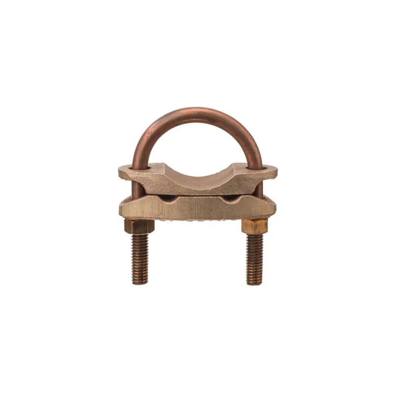 The NSI UC-226 Bronze Heavy Duty U-Bolt Clamp is designed to grip ground pipes with a 1-1/2" diameter in parallel or 90-degree positions with an easily adjusted, durably strong design. The high-copper-content alloy of the clamp provides excellent conductivity and heavy-duty strength, alongside the silicon bronze nuts and lockwashers. 200- series U-bolt clamps fit two individual conductors for grounding on the same pipe. Use this U-bolt for demanding applications in harsh environments, including direct burial in earth or concrete. UL Listed 467 for Grounding and Bonding. Stock products you can rely onâ€”stock NSI.