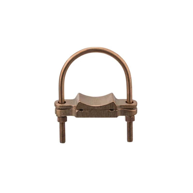 The NSI UC-242 Bronze Heavy Duty U-Bolt Clamp is designed to grip ground pipes with a 3" diameter in parallel or 90-degree positions with an easily adjusted, durably strong design. The high-copper-content alloy of the clamp provides excellent conductivity and heavy-duty strength, alongside the silicon bronze nuts and lockwashers. 200- series U-bolt clamps fit two individual conductors for grounding on the same pipe. Use this U-bolt for demanding applications in harsh environments, including direct burial in earth or concrete. UL Listed 467 for Grounding and Bonding. Stock products you can rely onâ€”stock NSI.
