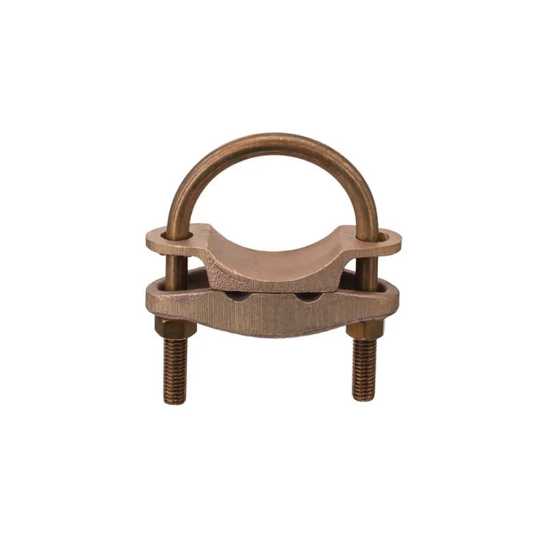 The NSI UC-232 Bronze Heavy Duty U-Bolt Clamp is designed to grip ground pipes with a 2" diameter in parallel or 90-degree positions with an easily adjusted, durably strong design. The high-copper-content alloy of the clamp provides excellent conductivity and heavy-duty strength, alongside the silicon bronze nuts and lockwashers. 200- series U-bolt clamps fit two individual conductors for grounding on the same pipe. Use this U-bolt for demanding applications in harsh environments, including direct burial in earth or concrete. UL Listed 467 for Grounding and Bonding. Stock products you can rely onâ€”stock NSI.