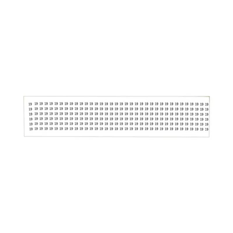 NSI Industries WMC-19 - Wire Marker Cards (#19) vinyl impregnated cloth markers 1.5" long