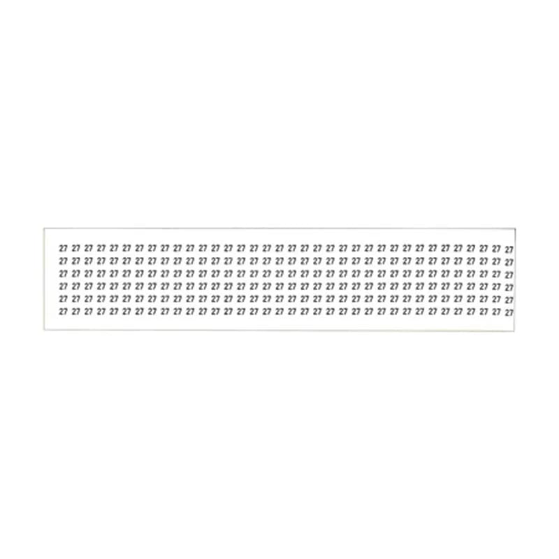 Wire Marker Cards (#27) vinyl impregnated cloth markers 1.5" long