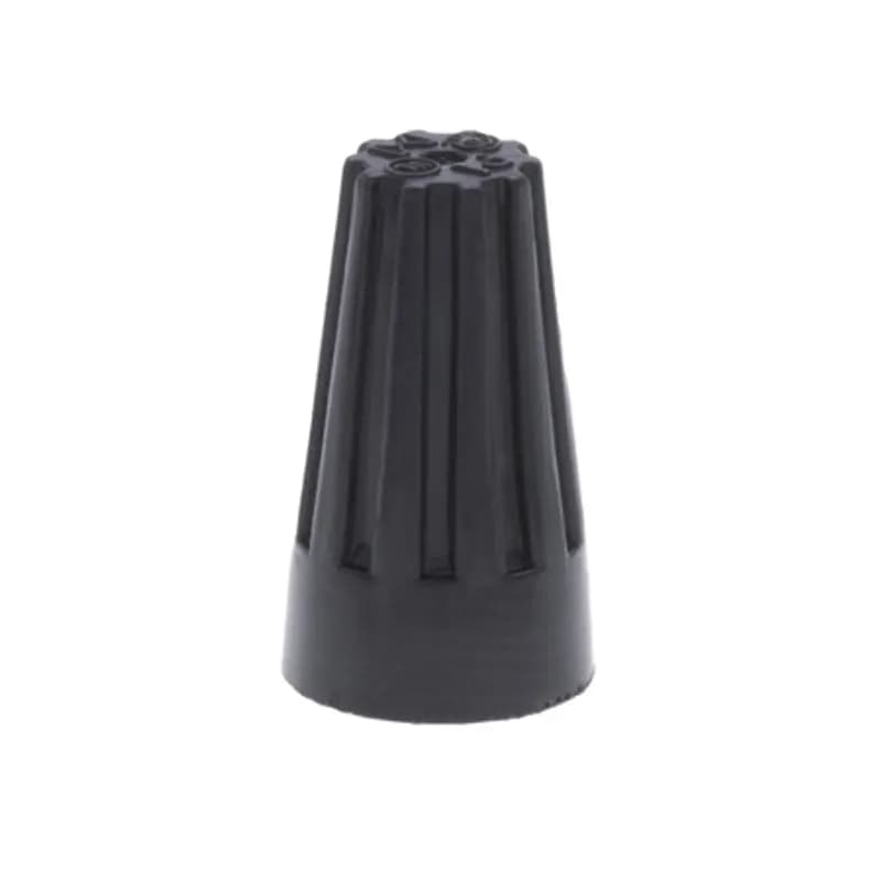 NSI Industries WC-HB1-B - The Easy-Twist WC-HB1-B 1,000-Count Bag of High Temperature Black Wire Connectors are designed for use on copper wires in the 22-18 AWG size range. Theyâ€™re made of flame-retardant thermoplastic rated for a maximum temperature of 150Ëš Celsius (302Ëš Fahrenheit). The quick-grip square spring design grips in fewer twists and can dead-end a single wire, while the ergonomic ribbed texture makes them easy to twist. Their compact design is useful for applications in tight areas or anywhere else you need to connect wires.