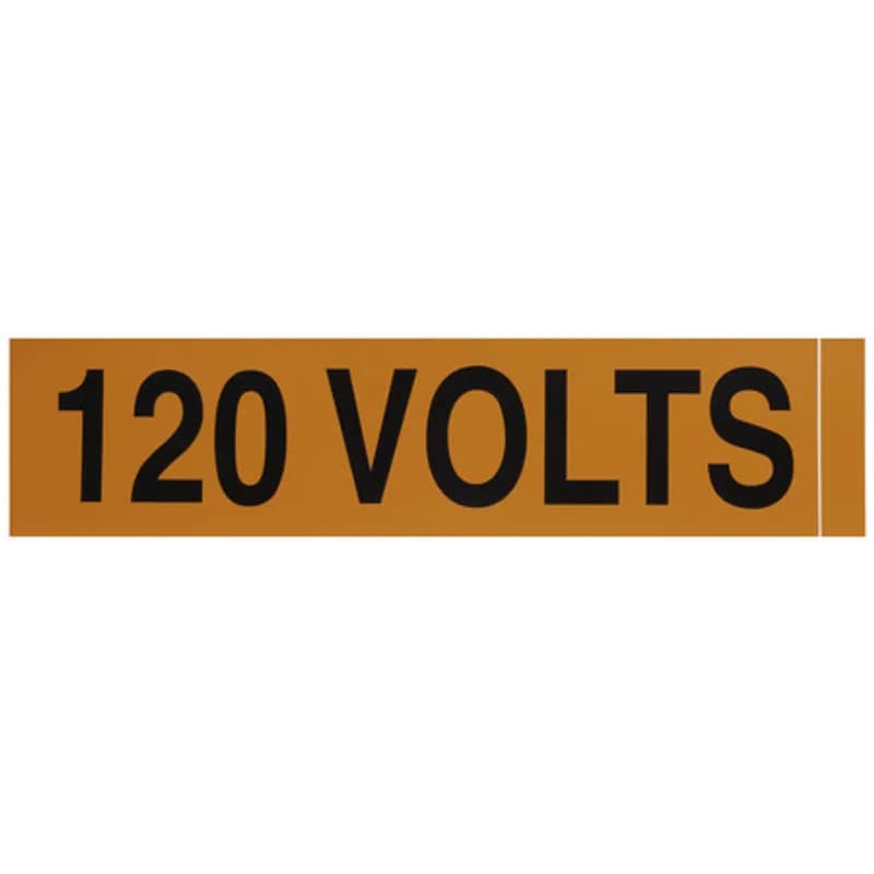 Voltage Markers 120 Volts, 1ea. 9x2.25"