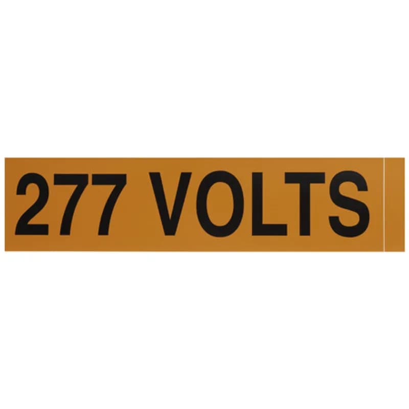 Voltage Markers 277 Volts, 1ea. 9x2.25"