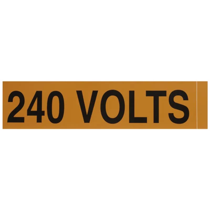 Voltage Markers 240 Volts, 1ea. 9x2.25"
