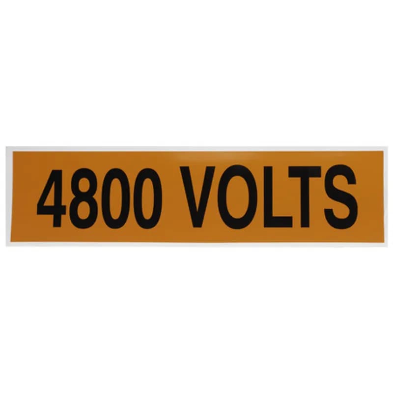 Voltage Marker 4800 Volts, 1ea. 9x2.25"