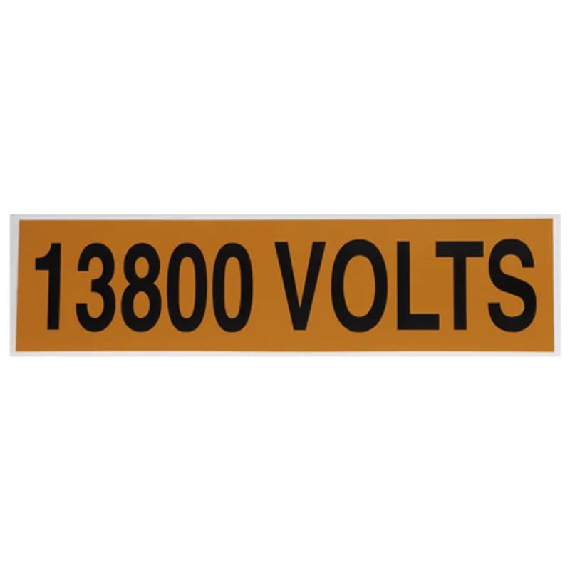 Voltage Markers 13800 V, 1ea. 9x2.25"