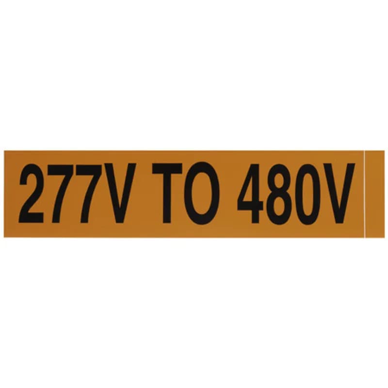 Voltage Markers 277 V to 480V, 1ea. 9x2.25"