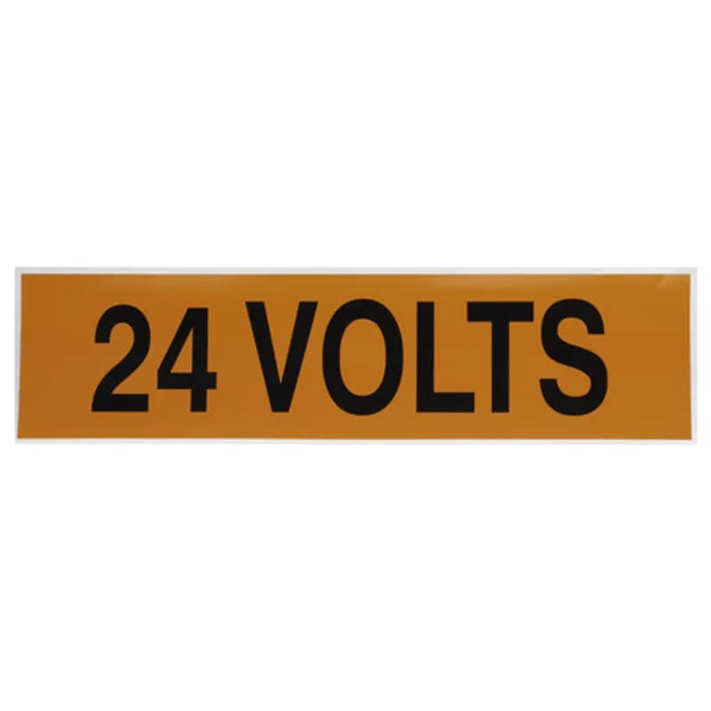 Voltage Markers 24 Volts, 1ea. 9x2.25"