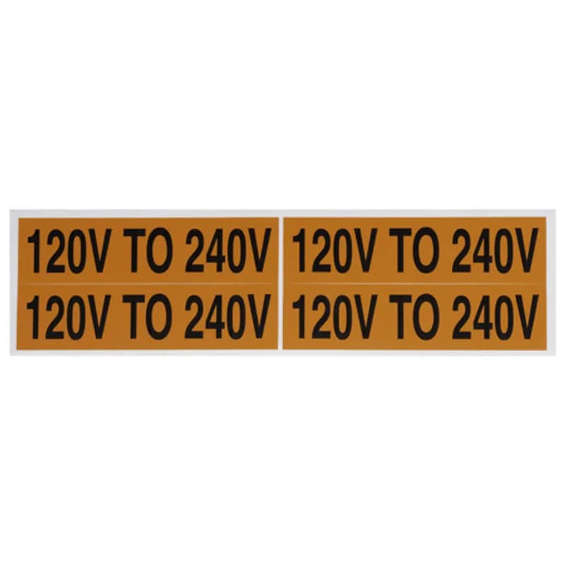 NSI Industries VM-B-36 - Voltage Markers 120V to 240V, 4ea. 4.5x1.125"