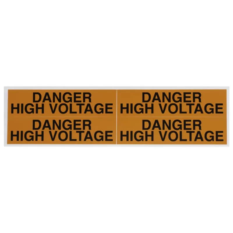 NSI Industries VM-B-48 - Voltage Marker "Danger High Voltage", 4ea. 4.5x1.125"