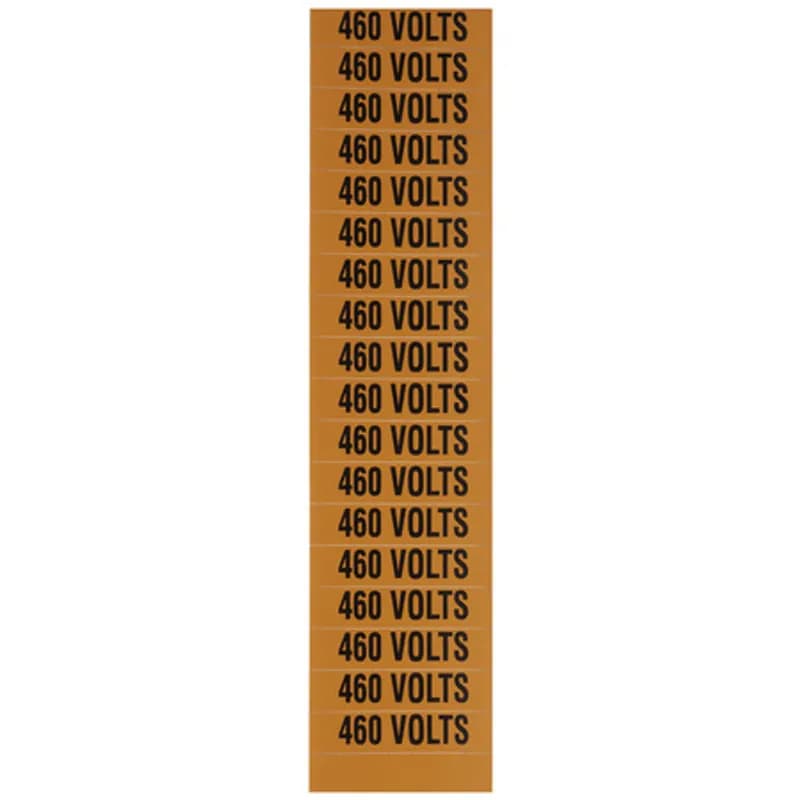 Voltage Marker Card 460 Volts, 12ea. .5x2.25"