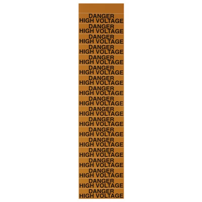 Voltage Marker Card Danger High Voltage, 12ea. .5x2.25"