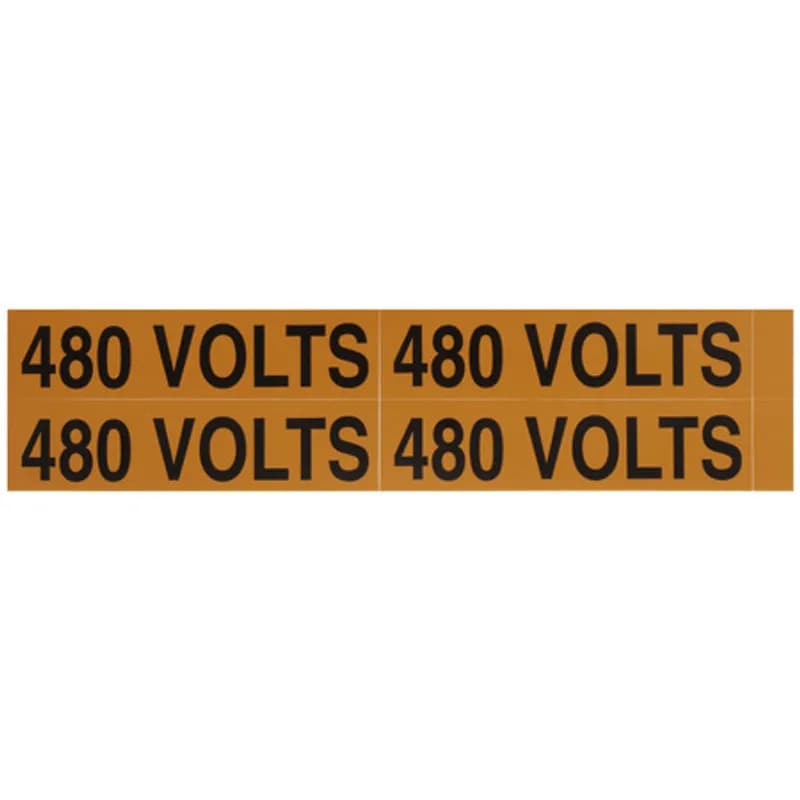 Voltage Markers 480 Volts, 4ea. 4.5x1.125"