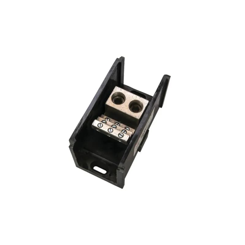 Power Distribution Block (2) 350 MCM-6 AWG Primary (12) 4-14 AWG Secondary Power Distribution Blocks are made of high strength, high-conductivity aluminum alloy and are mounted in a high-strength glass-filled polyester base. Each block can stand alone or combine with other blocks to form a multi-block set.