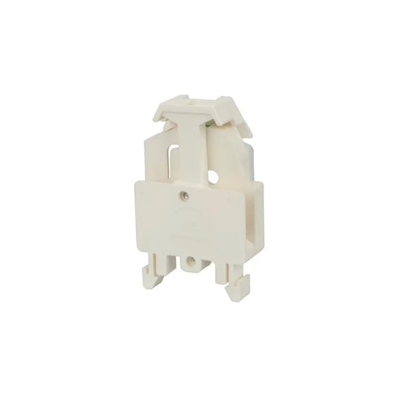 Single Pole Disconnect- Din Rail Mountable Single Pole Disconnects may be used in a single-pole function or linked together with other disconnects to form multiple pole assemblies. Rated 15 Amps per pole. Accepts #22 to two #12 wires per terminal.