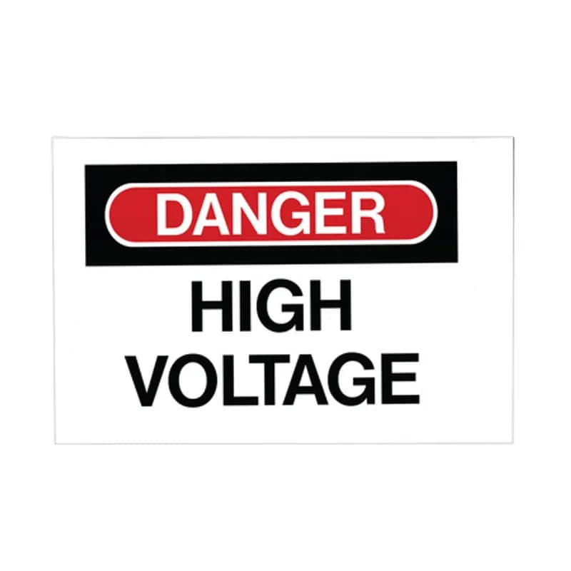 NSI Industries DSS-5 - Safety Sign - Danger High Voltage Self Stick
