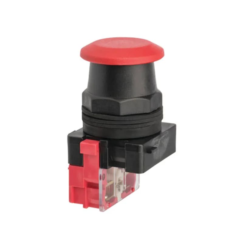 1 Circuit Emergency Stop Button- Red Lens