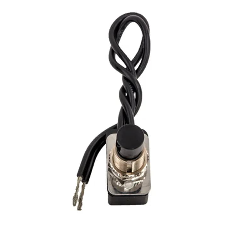 Nylon Wire Lead Connect SPST Pushbutton Switch