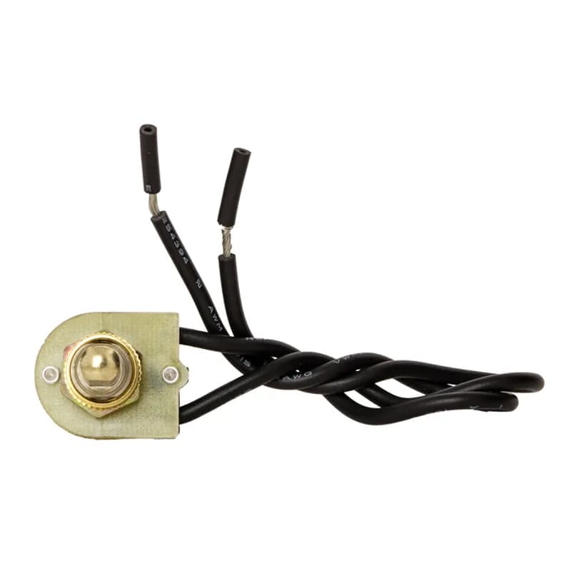 Brass Wire Lead Connect SPST Push Canopy Switch
