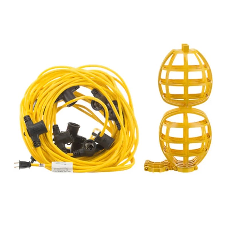 NSI Industries SLUL100 - Short Term Lighting System, 100Ft with Molded Sockets in 10Ft. Intervals, 150W, Osha & NEC Complicant, Yellow