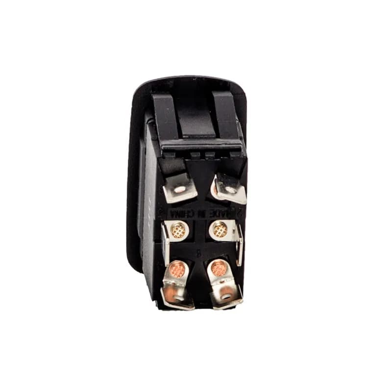 NSI Industries 77130RQ - (ON) OFF (ON) - DPDT - No-Light Black QuikConnect Rocker Switch