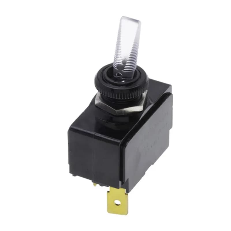 NSI Industries 78040TQ - ON OFF - SPST - Red Lit .250 QuikConnect Flat Toggle Switch