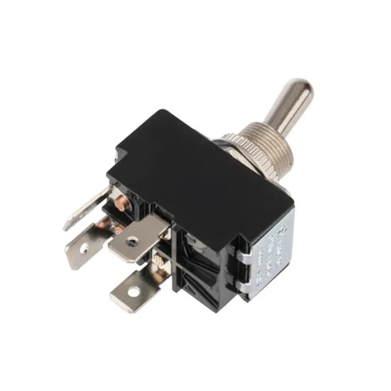 ON OFF - DPST - Nickel .250 QuikConnect Bat Toggle Switch