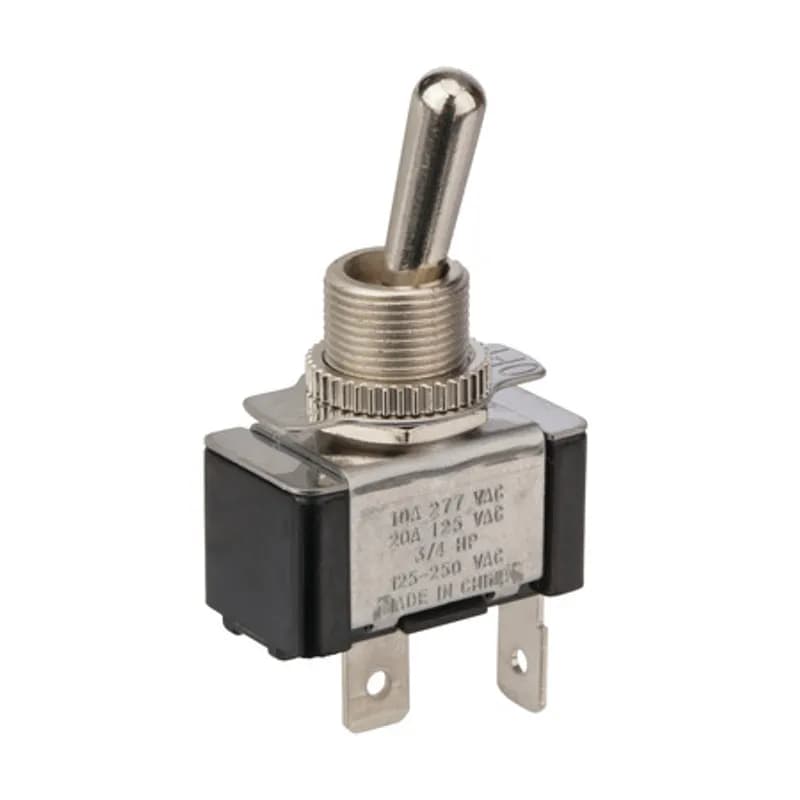 NSI Industries 78120TQ - ON OFF - SPST - Large Nickel .250 QuikConnect Bat Toggle Switch
