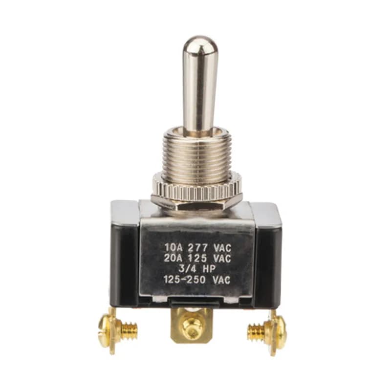 NSI Industries 78160TS - ON OFF ON - SPDT - Large Nickel Screw Connect Bat Toggle Switch