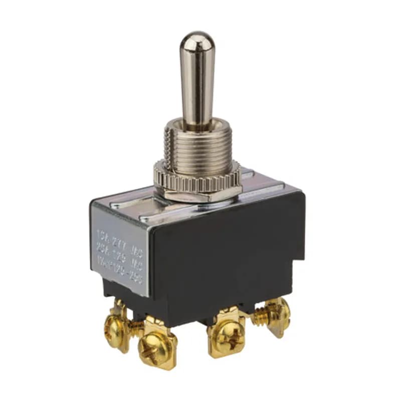 NSI Industries 78250TS - ON OFF (ON) - DPDT - Nickel Screw Connect Bat Toggle Switch