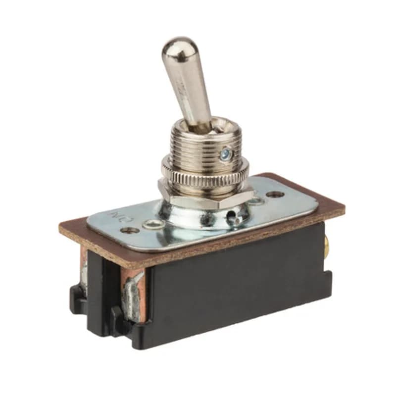 NSI Industries 78280TS - ON OFF - SPST - 16 AMP 125 VAC Large Nickel Screw Connect Bat Toggle Switch