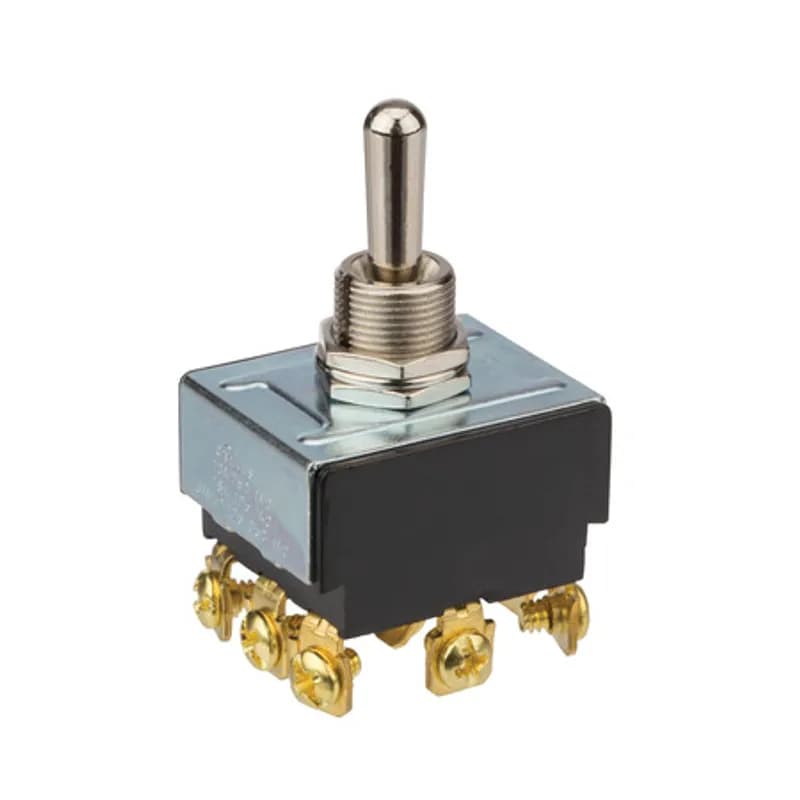 NSI Industries 78315TS - ON OFF ON - 3PDT - Nickel Screw Connect Bat Toggle Switch