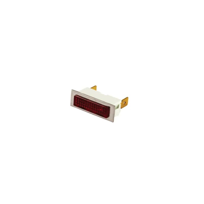 Red .250 QuikConnect Indicator Light - Stainless Bezel High quality indicator lights are made of nylon with polycarbonate lens material and neon lamps. 125-Volt rated.
