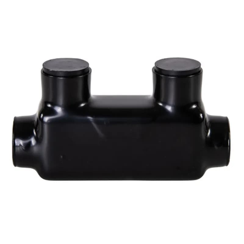 NSI Industries ISR-500 - The Polaris ISR-500 Multi-Tap In-Line Entry Connector features 2 ports sized for 500 MCM - 4 AWG wires. The body is made from aluminum alloy wrapped in a layer of plastisol insulation. Each port is pre-loaded with an oxide inhibitor, with removable access plugs over the hex screws used to tighten the connections. Installs with a hex key and torque wrench, without any tape or additional supplies. Designed for use in a wide range of splicing applications, including installation in cable trays, panel boards, ducts, raceways or troughs.