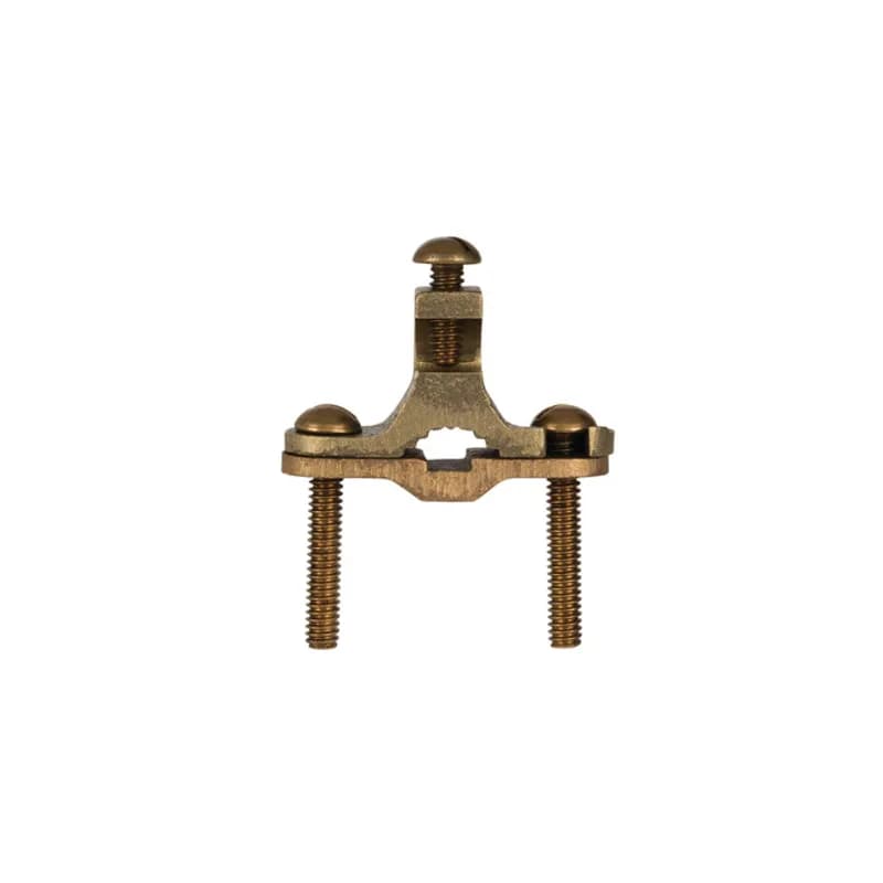 NSI GLC-12RDB Heavy Duty Direct Burial Ground Clamps grip on pipes between 1/2" to 1" in diameter and are the ultimate ground clamps for securing just about any size ground wire in just about any application. The bronze body and pre-assembled 304 stainless steel screws are made of economical, high-quality metals that provide durable performance in a range of applications. The lay-in lug design of these clamps provides ultimate flexibility when securing large conductors and can accommodate wires in the range of 10 to 2 STR running in a perpendicular direction to the pipe or rod. Use this heavy-duty ground clamp to secure ground wire to copper water pipes, tubing, rebar and ground rods up to 1" in diameter. UL Listed for direct burial in both earth and concrete. UL Listed 467 for grounding and bonding. Stock products you can rely onâ€”stock NSI.