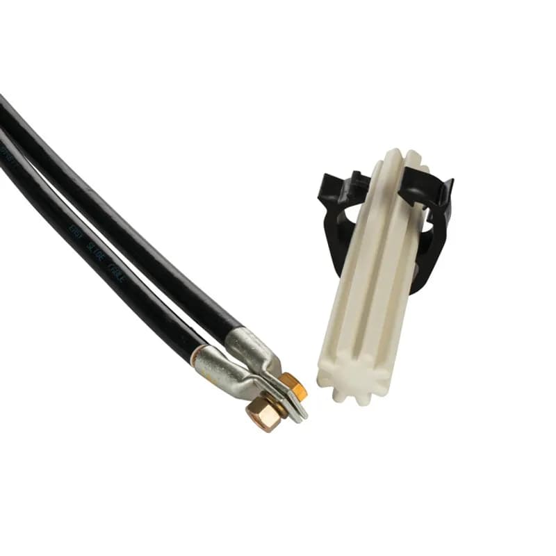 Easy-Splice Push On Gel Stub Splice Kit for 250 - 500 MCM quickly and conveniently insulates, seals and protects sub splice connections up to 1,000 Volts. The robust yet compact design is engineered to handle the harsh environment of motor and many other connection applications (including street lights). Specially formulated material provides excellent abrasion resistance, insulation value, and UV resistance. Each cap size is designed to fit a wide range of cable sizes. The expandable design keeps the cap as small as possible allowing it to expand only as much as needed to fit. Rated 105C. cULus listed. The kit includes one gel filled cap, one cap clamp, and one phase separator. The kits include three of each one per phase. INSTALLATION: GSS connector kits provide the fastest installation. Simply slide the cover down over the connection and snap the clamp closed. Sealant gel is already in the cap.