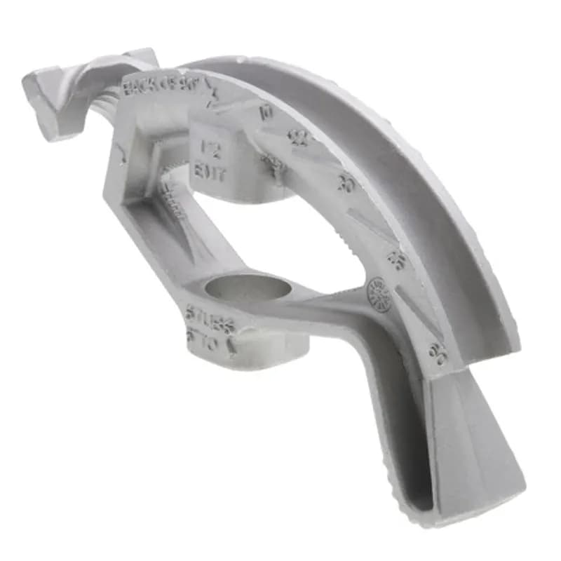 NSI Industries CB50 - Conduit Benders - 5 Degree Inside Radius - For 1/2" EMT The Conduit Bender is for 1/2" Electrical Metallic Tubing (EMT). It has cast in-angle indicators with raised bending points of reference to aid the installer. The bodies are aluminum die cast which are lightweight yet strong enough for everyday use. FEATURES: INSIDE RADIUS: 5 Degree TYPE: Aluminum Die Cast USE: 1/2" EMT