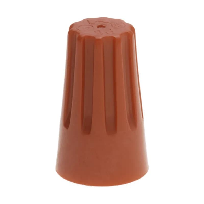 The Easy-Twist WC-R-SJ 100-Count Jar of Standard-Style Red Wire Connectors are designed for use on copper wires in the 22-10 AWG size range. They’re made of flame-retardant thermoplastic rated for a maximum temperature of 105˚ Celsius (221˚ Fahrenheit). The quick-grip square spring design grips in fewer twists and can dead-end a single wire, while the ergonomic ribbed texture makes them easy to twist. Their compact design is useful for applications in tight areas or anywhere else you need to connect wires.