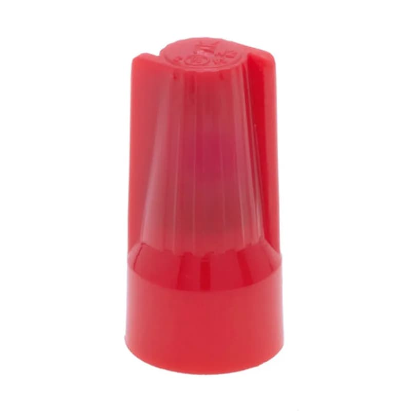 NSI Industries WWC-N2-B - The Easy-Twist WWC-N2-B 500-Count Bag of N-Type Red Wire Connectors are designed for use on copper wires in the 22-6 AWG size range. Theyâ€™re made of flame-retardant thermoplastic rated for a maximum temperature of 105Ëš Celsius (221Ëš Fahrenheit). The quick-grip square spring design grips in fewer twists and can dead-end a single wire, while the ergonomic swept-back wing design and ribbed texture makes them easy to twist. Their compact design is useful for applications in tight areas or anywhere else you need to connect wires.