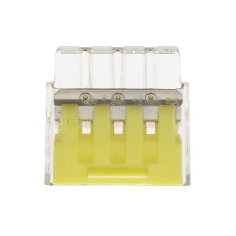 NSI Industries PIWC-4-B - The Easy-Twist PIWC-4-B 400-Count Bag of Yellow Push-In Wire Connectors are designed for use on four solid or stranded wires in the 22-12 AWG size range. Theyâ€™re made from flame-retardant thermoplastic and rated for an operating temperature range of -30Ëš to 105Ëš Celsius (-40Ëš to 221Ëš Fahrenheit). The push-in design uses two blades to form secure and fast connections between wires without any twisting or taping. Their compact in-line design is useful for applications in tight areas or anywhere else you need to connect wires.