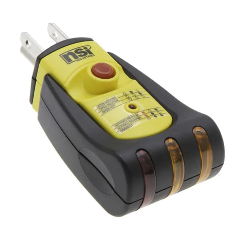 NSI Industries TES-131 - Receptacle Tester - GFCI Electrical Junctyion Box Wiring Analyzer