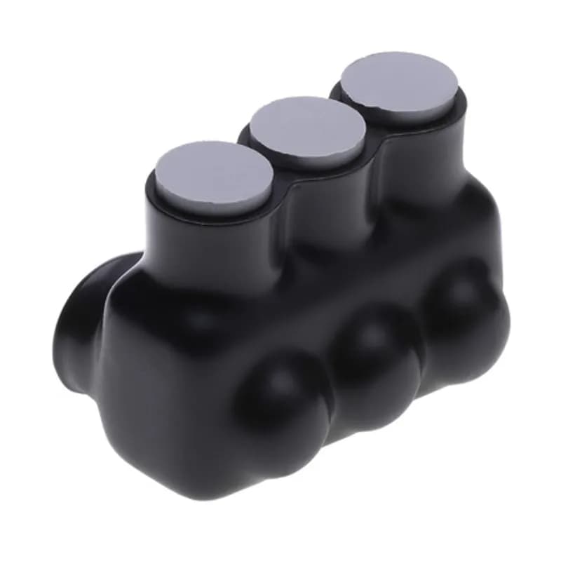 NSI Industries IPLG1-3B - The Polaris IPLG1-3B Grey Multi-Tap Single Side Entry Connector features 3 ports sized for 1 - 10 AWG Class B, C or D wires or 2 - 10 AWG Class K, M or I wires. The body is made from aluminum alloy wrapped in a layer of plastisol insulation. Each port is specially designed for fine-stranded copper wires with a pre-installed tin plated copper ferule that collapses as the screw is tightened to form a strong connection with fine-stranded wires. Removable access plugs cover the hex screws used to tighten the connections. Installs with a hex key and torque wrench, without any tape or additional supplies. Designed for use in a wide range of splicing fine-stranded wire applications, including installation in cable trays, troughs, wire-ways, raceways, ducts and motor junction boxes.